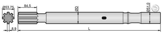 Переходник хвостовика шпинделей сверлильного станка для гидравлического сверла утеса КОП1838 разрабатывая карьер прокладывать тоннель