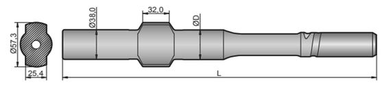 Буровая установка АТЛАСА КОПКО ББК51 оборудует переходник хвостовика