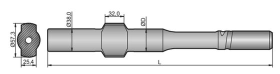 Переходник хвоста сверла Т38 для Монтаберт Х50 Х60 Х70